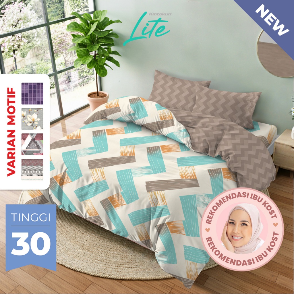 Kintakun LITE Bedcover Set Fitted 180 x 200 Microfiber Tinggi 30 cm - Multivarian