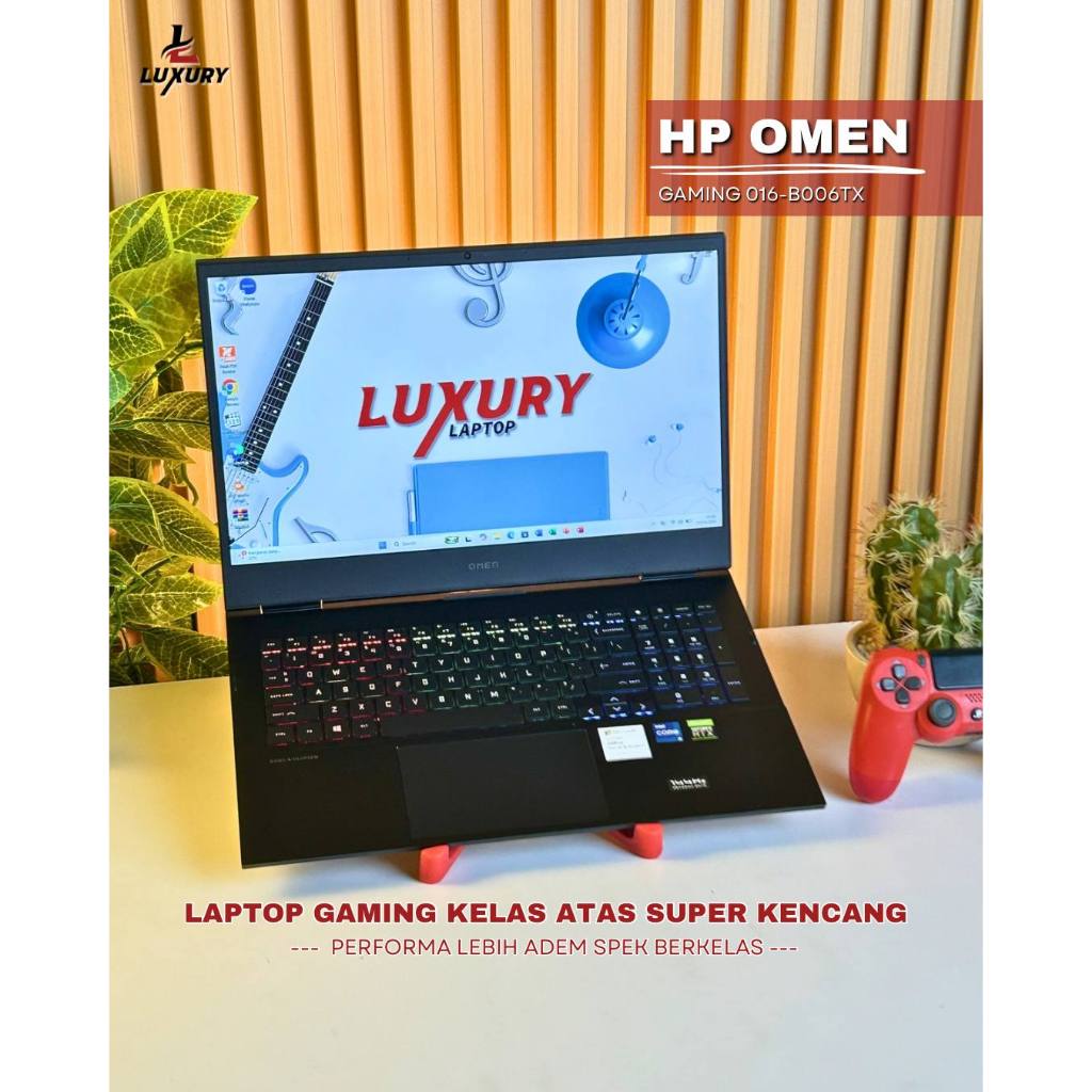 LAPTOP GAMING HP OMEN 16-B0064TX 11TH GEN CORE I7 NVIDIA GEFORCE RTX 3060 SSD 512GB RAM 16GB BACKLIG