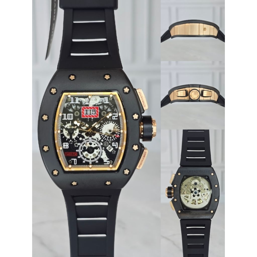 Jam Tangan Pria RM11-01 Travis Scott Mesin Automatic Jepang Diameter 40mm