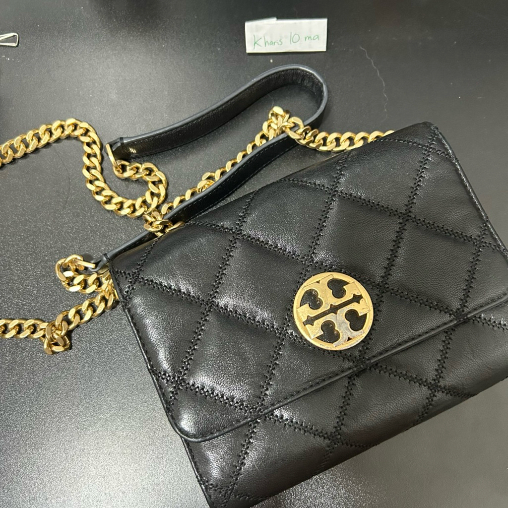 Tory Burch Wallet on Chain Original Second Black Need Spa