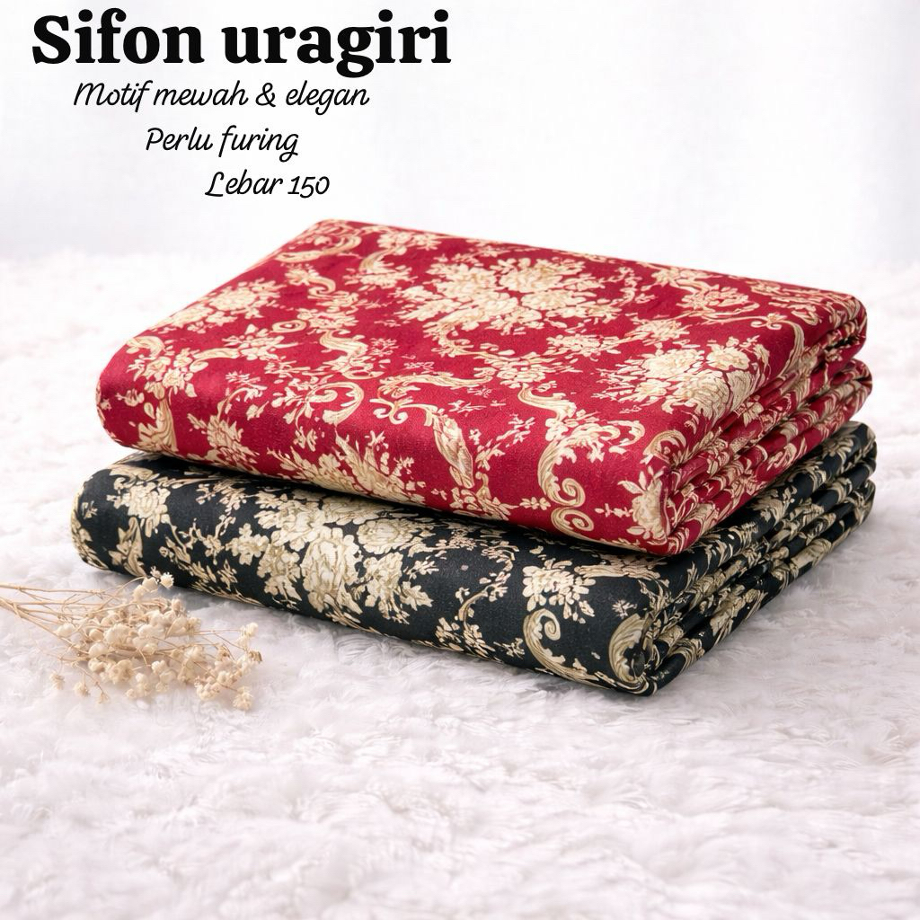 kain silk  uragiri motif embos  timbul