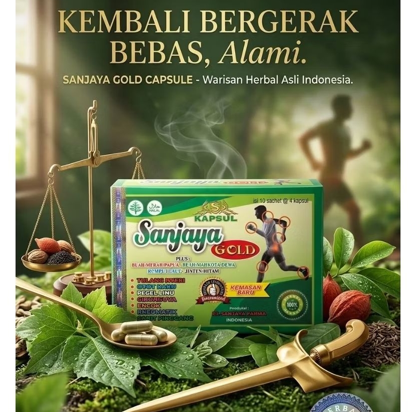 Obat Herbal Kapsul Sanjaya Gold isi 10 sachet - 100% Original