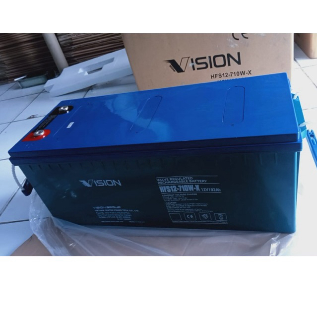 Promo Aki Kering UPS Baterai VRLA Solar Panel Surya Batre VISION HFS12-710W-X 12V 192Ah / 200Ah Valv