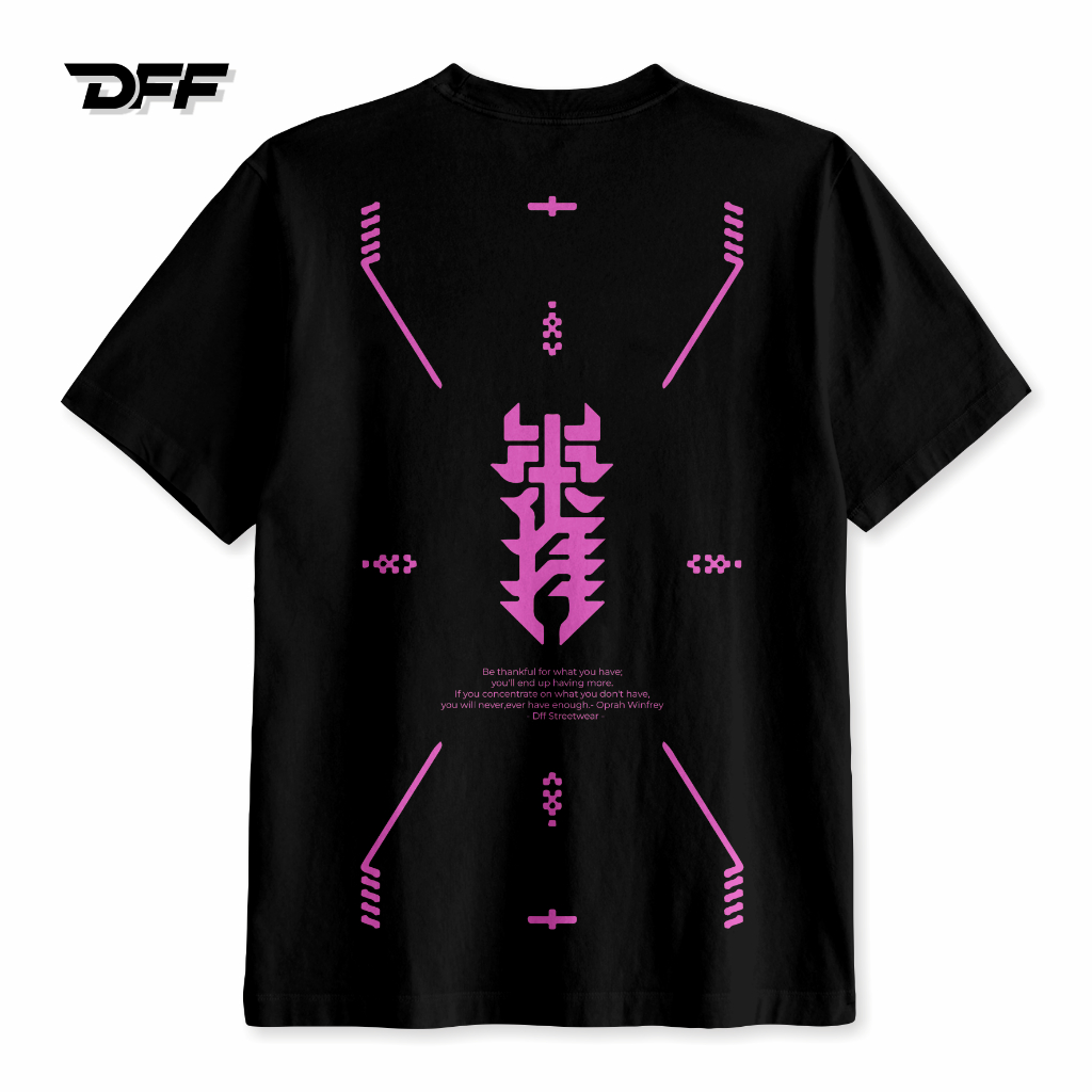 DFF - Cyberpunk Pink Regular Black T-Shirt