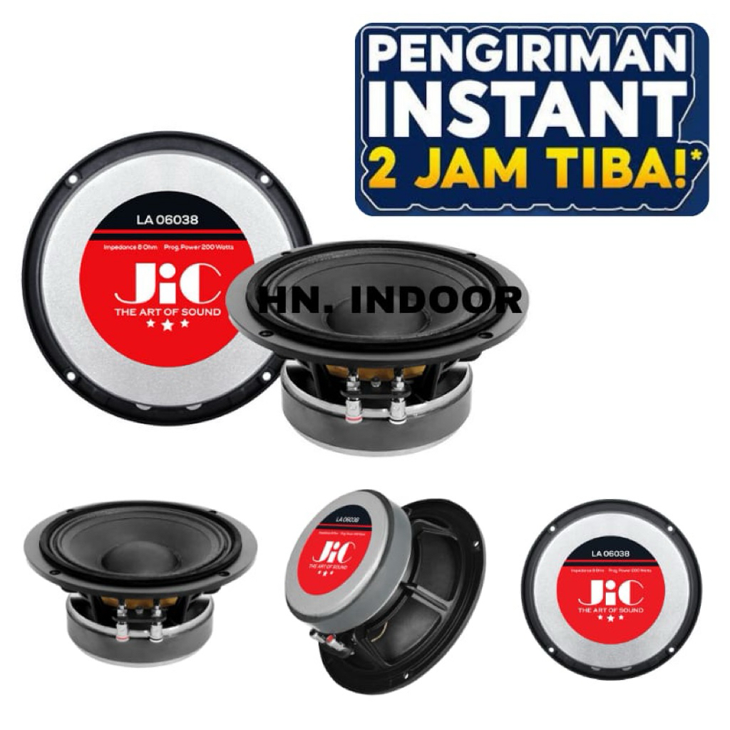 Speaker Sound JIC LA 06038 Speaker 6 Inch Middle ORIGINAL Suara Bass Jernih Lancar Jaya