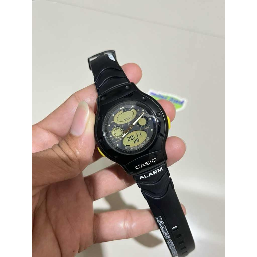Vintage Rare CASIO AW-41 MARINE STAFF ANADIGI Black Watch, jam casio vintage digital