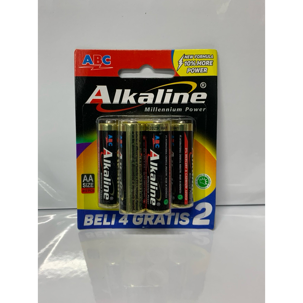 Baterai Alkaline ABC AA Isi 6