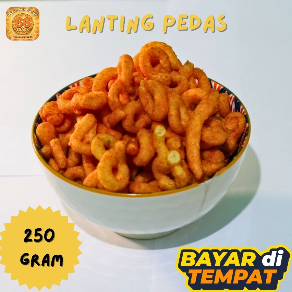 Lanting Kebumen Rasa Pedas 250 gram Lanting Kebumen Lanting Jawa Tengah Cemilan Pedas