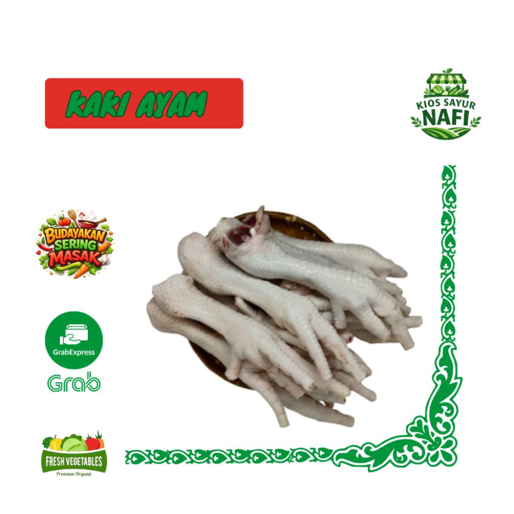 Ceker Ayam Segar 500g– Ceker Ayam Fresh Untuk Sop, Seblak & Ceker Mercon