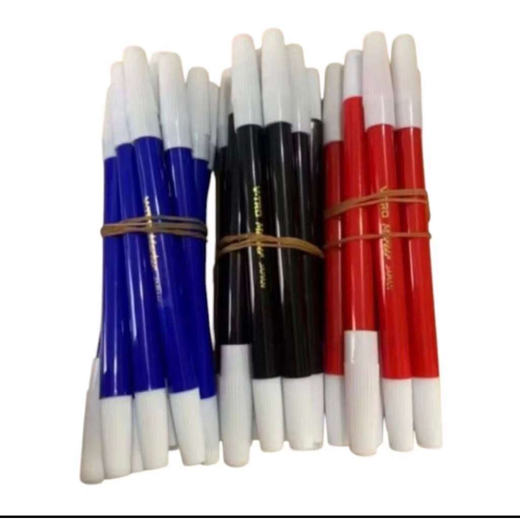 12PCS Spidol Kecil Permanen Loss Hitam Biru Merah