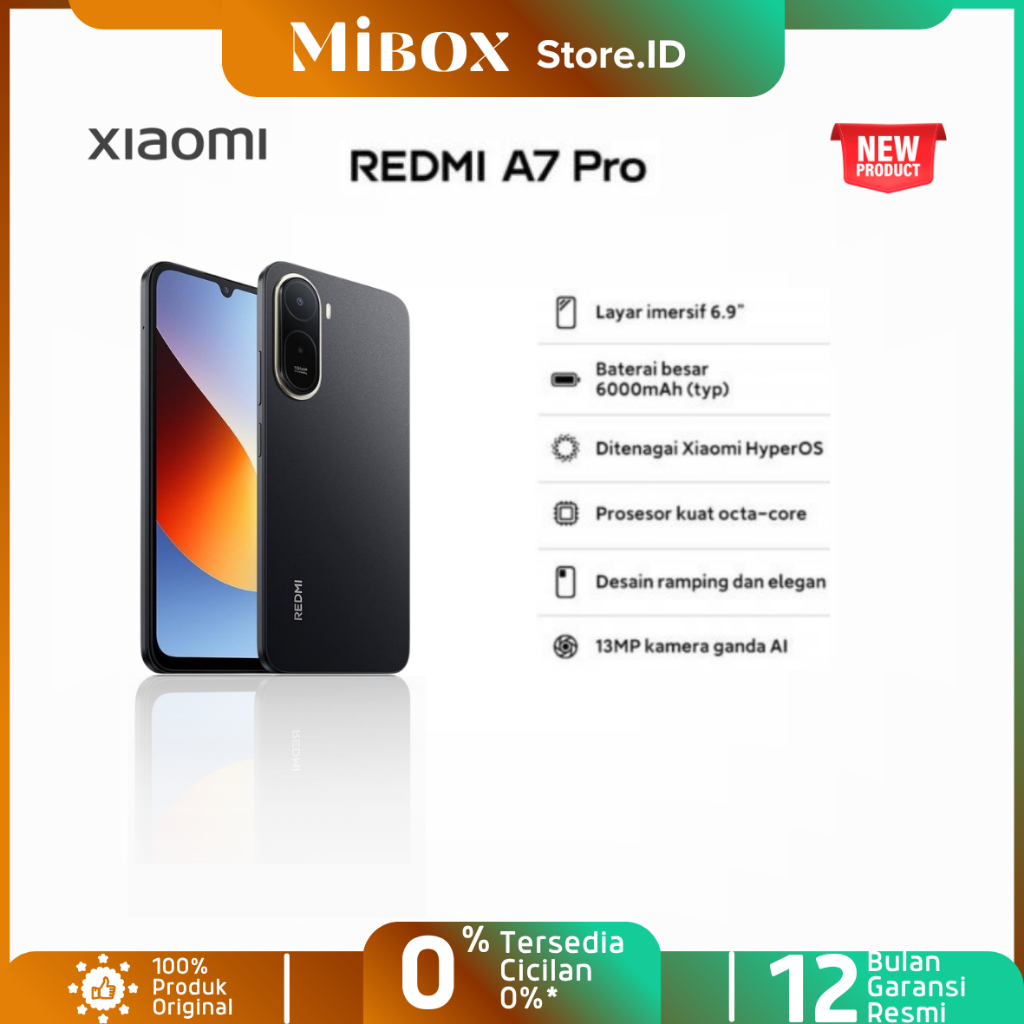 Redmi A7 Pro 4+128 GB | 6,88 inci | Unisoc T7250, 50 MP 6000 mAh New
