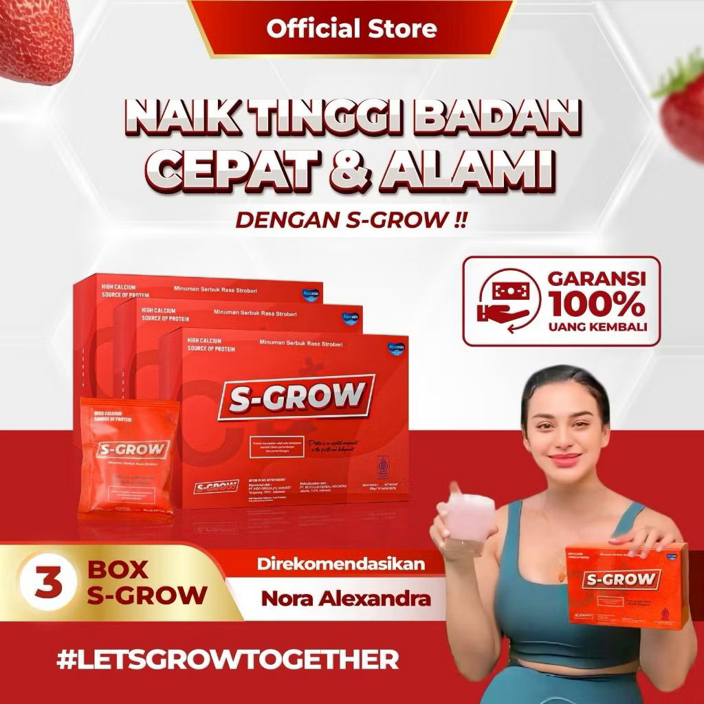 S-GROW Susu Peninggi Badan Terbaik Untuk Remaja dan Dewasa