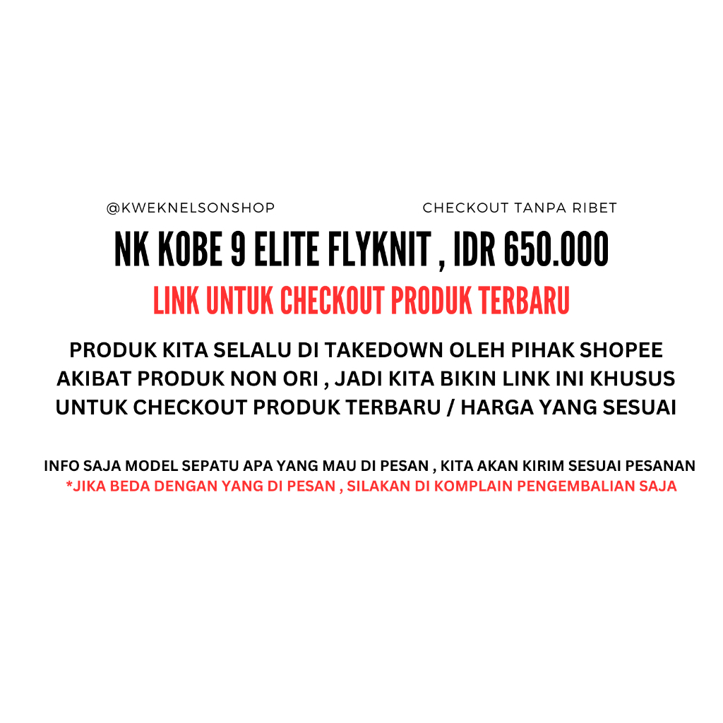 NK KOBE 9 ELITE FLYKNIT LOW SEPATU BASKET PREMIUM ORIGINAL KOLEKSI