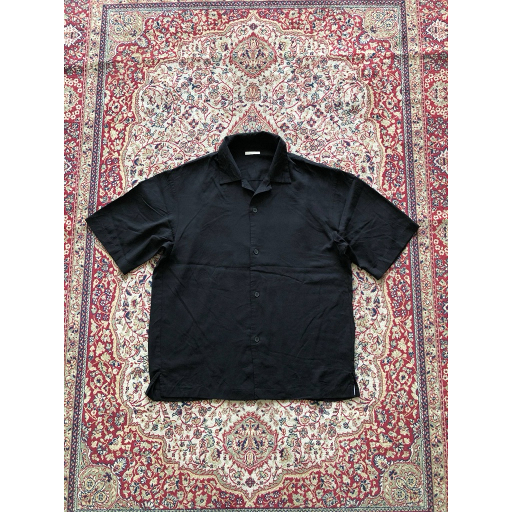 Kemeja Gu open collar shirt Size S Gu japan work shirt HI100