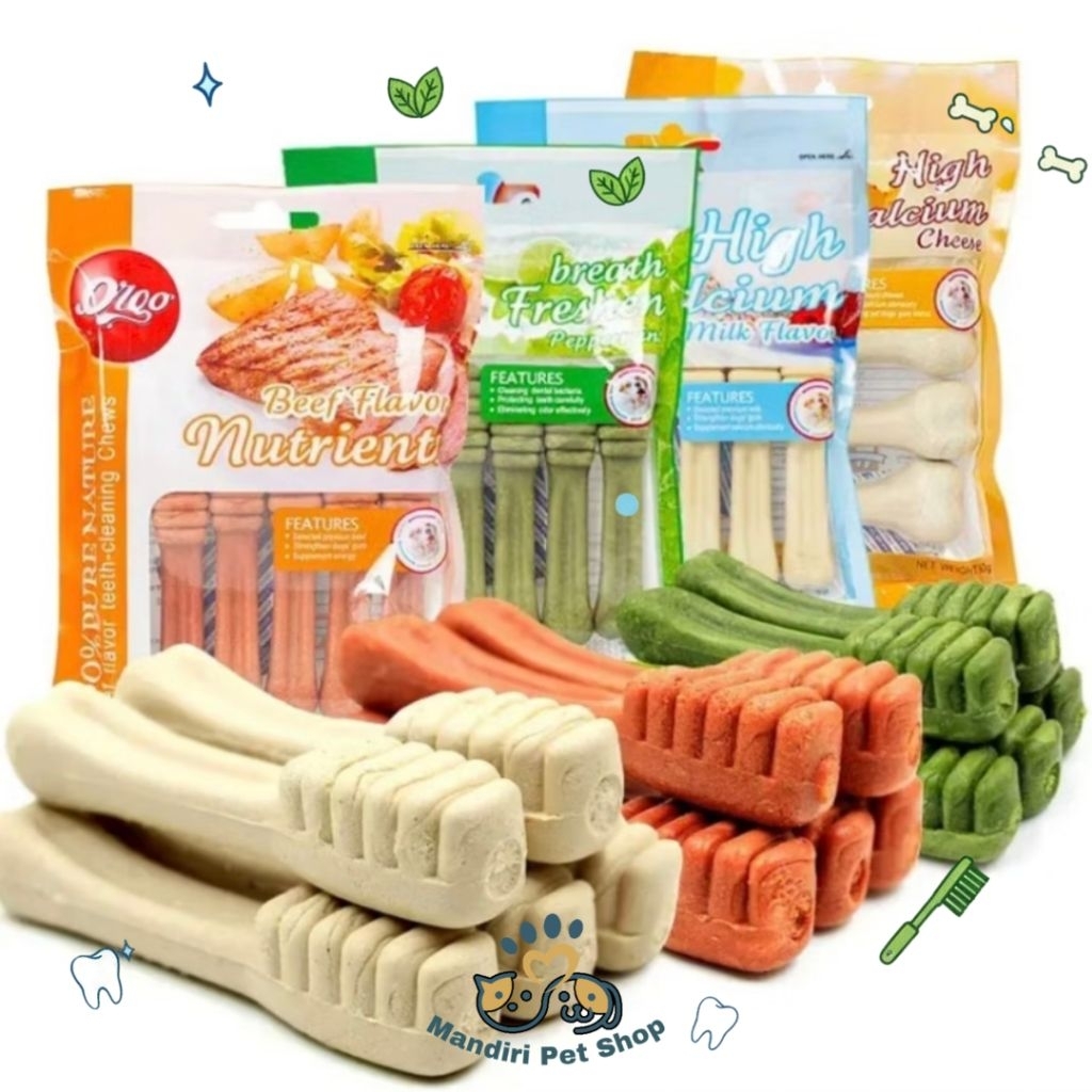 Snack Anjing Orgo Fresh Breath High Calcium / Cemilan Anjing Dental