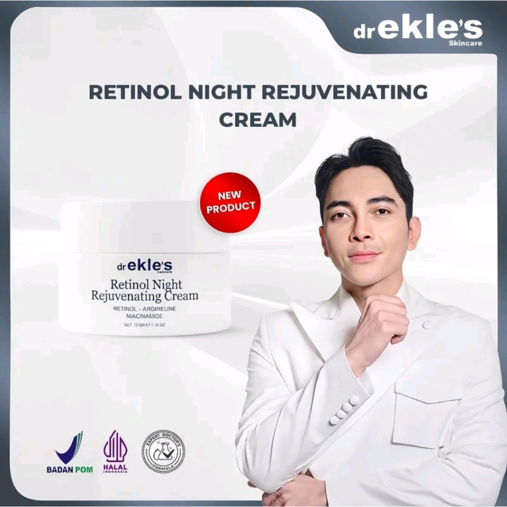 dr Ekles Skincare - Retinol Night Rejuvenating Cream 10gr - Cream Malam Retinol - Semua Jenis Kulit
