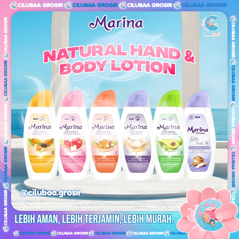 MARINA Natural Hand & Body Lotion 75mL + 19mL || Marina Body Lotion || Body Serum || Moisturizing