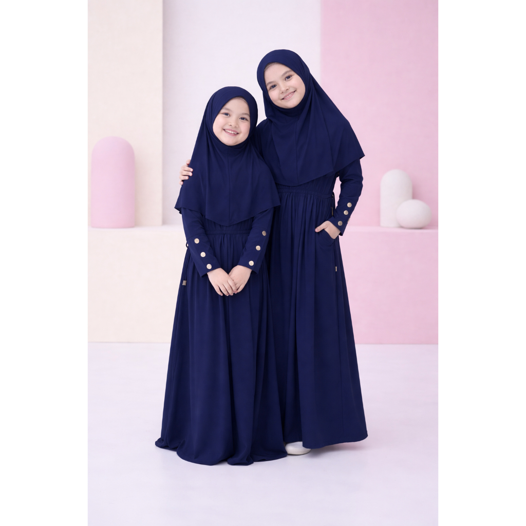 Baju Anak Perempuan Gamis Jersey Premium - Baju Anak Perempuan Gamis  Adem Lembut Free Hijab - Baju 