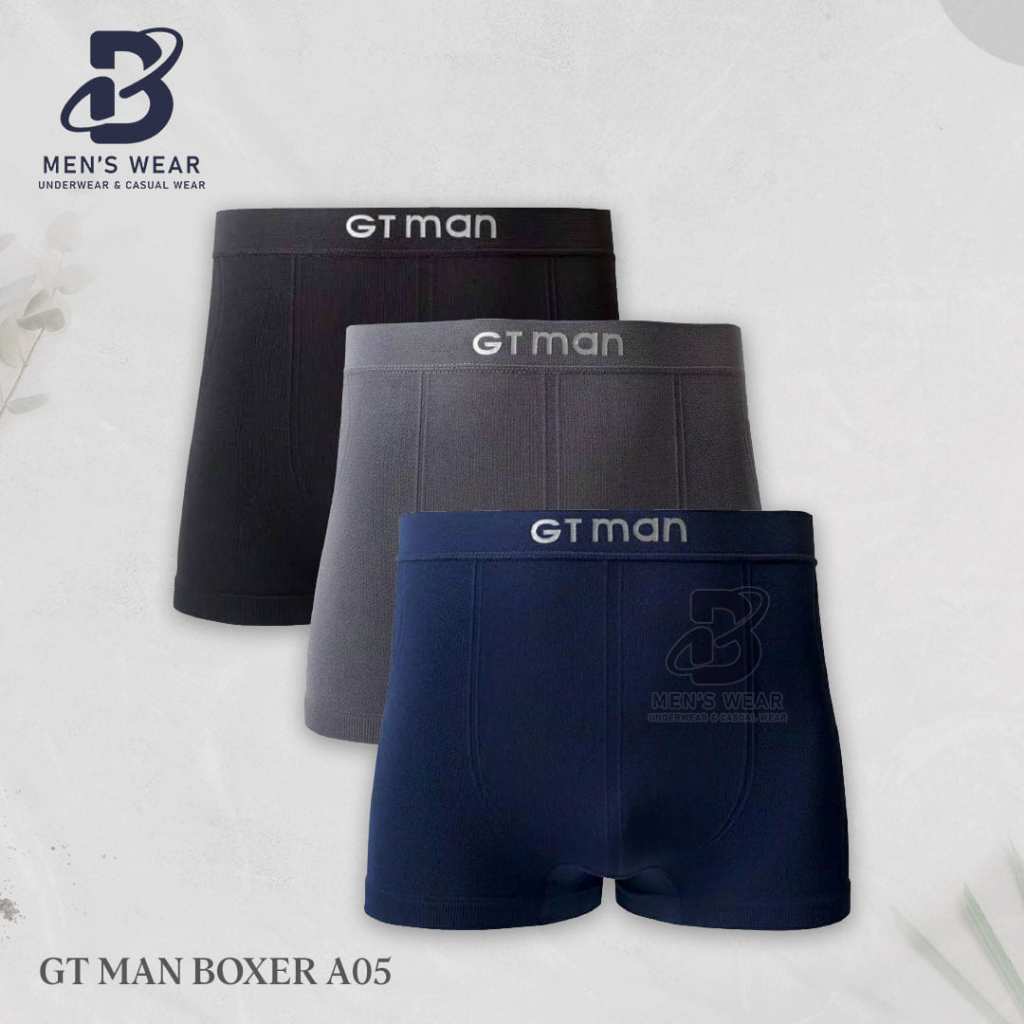 [Browear] GT MAN Celana Dalam Pria Boxer SEAMLESS Stretch AO5 | M-L | L-XL | XL-XXL