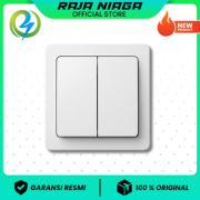 Saklar Seri HAGER | Saklar Ganda 2 Tombol Minimalis Original