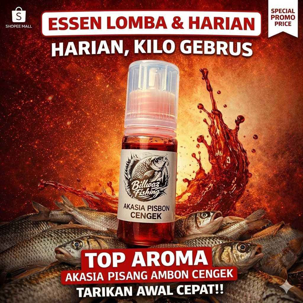Essen Pancing Ikan Mas Lele Nila Akasia Cengek Pisang Ambon Umpan Harian Lomba Galatama Kilo Gebrus 