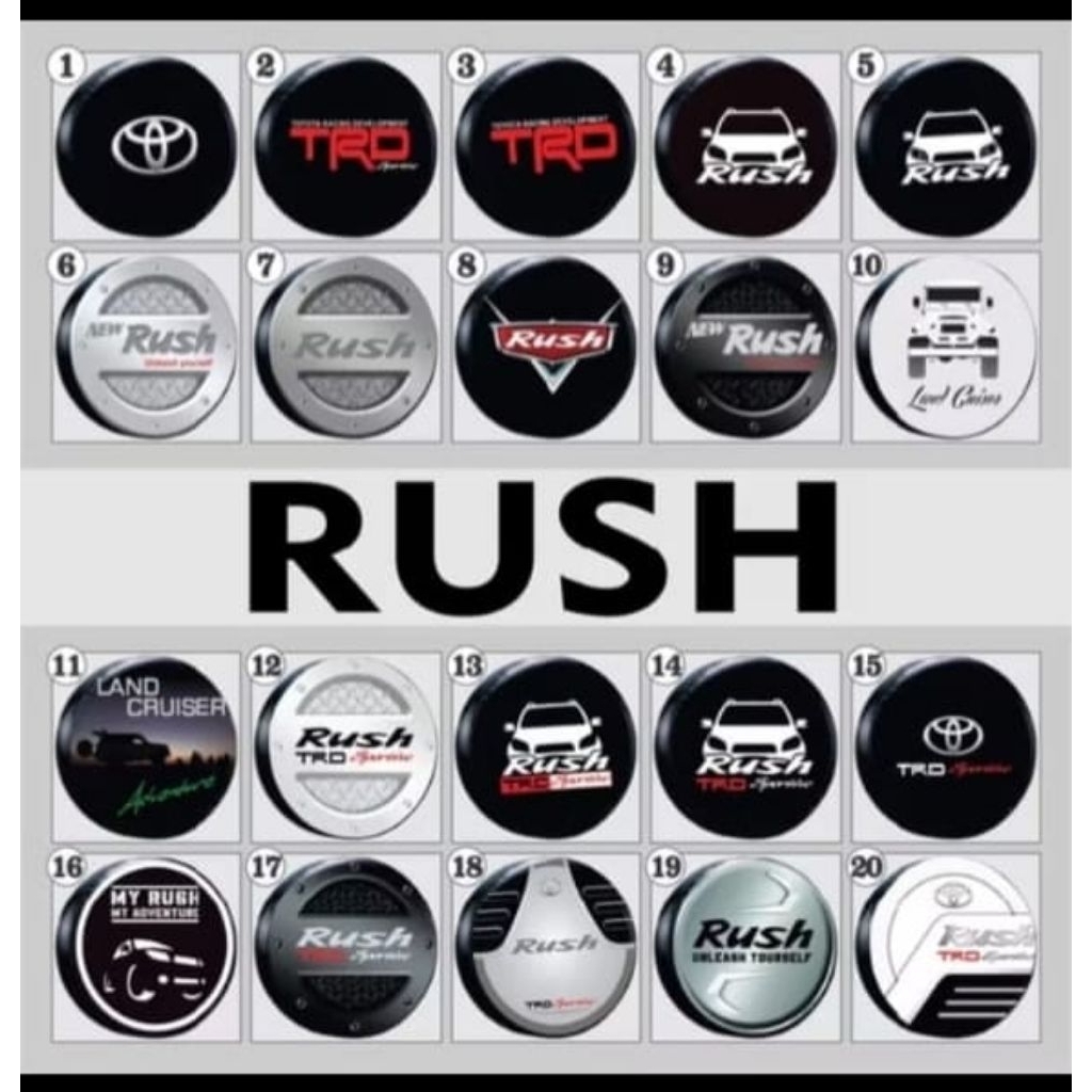 Cover Ban Serep Mobil Rush Sarung Ban Belakang Kulit Sintetis Hitam Premium Waterproof Anti Luntur T