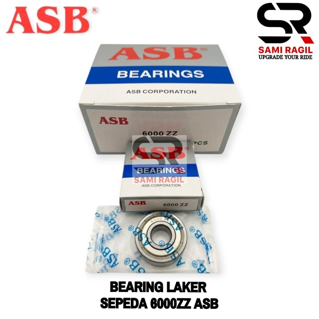 BEARING LAKER SEPEDA 6000ZZ ASB 6000 ZZ LAHER KOM RODA DEPAN BELAKANG SEPEDA KLAKER LAKER TUTUP BESI