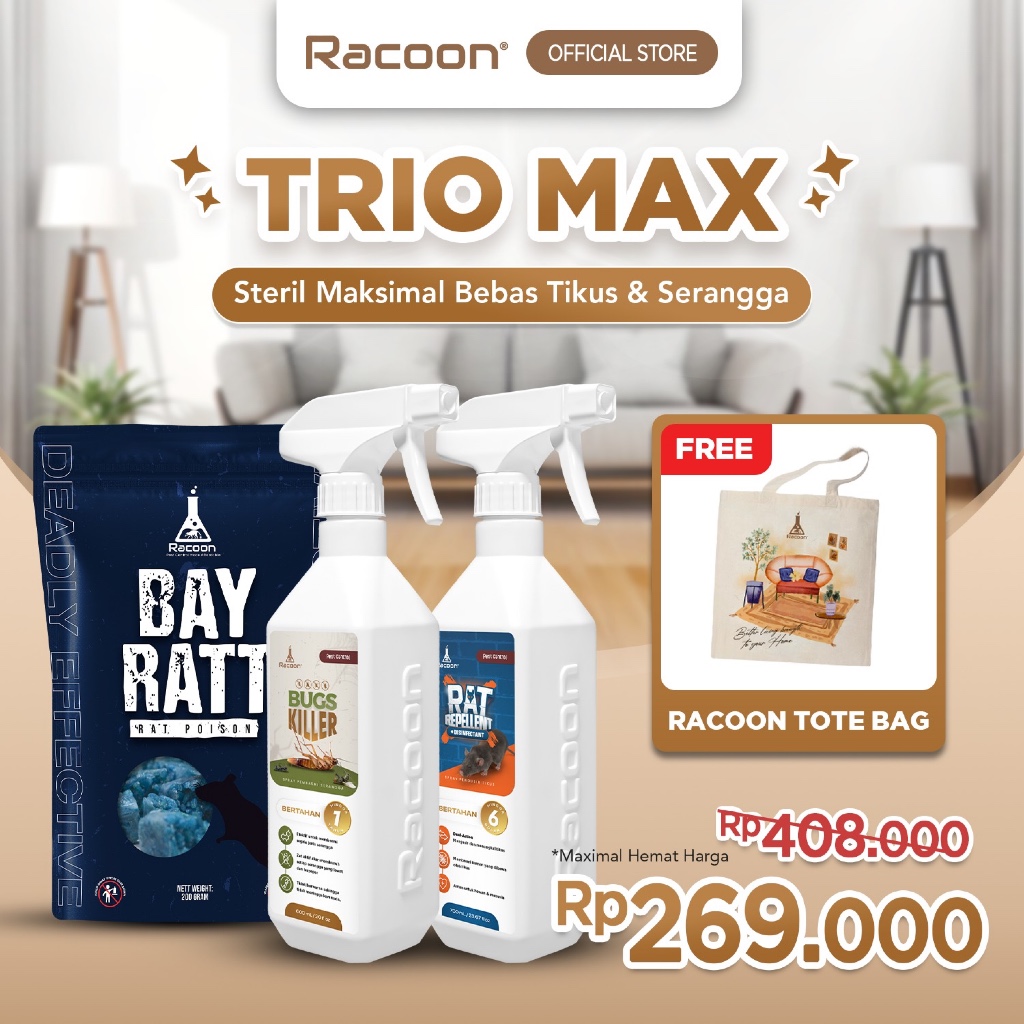 RACOON Best Pest Free 1 Bundling Anti Tikus, Semut, Kecoa