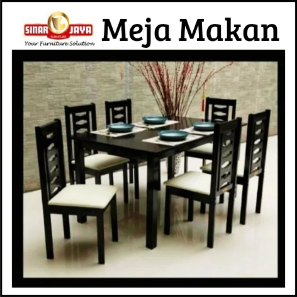 Meja makan kayu murah 4k/6k // Meja makan kayu // Meja makan 4 kursi / Meja makan 6 kursi