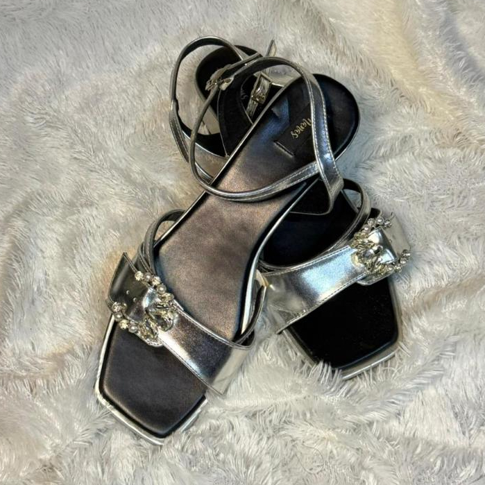 Nanas Preloved | Sandal Block Heels | Sandal Nanas Black