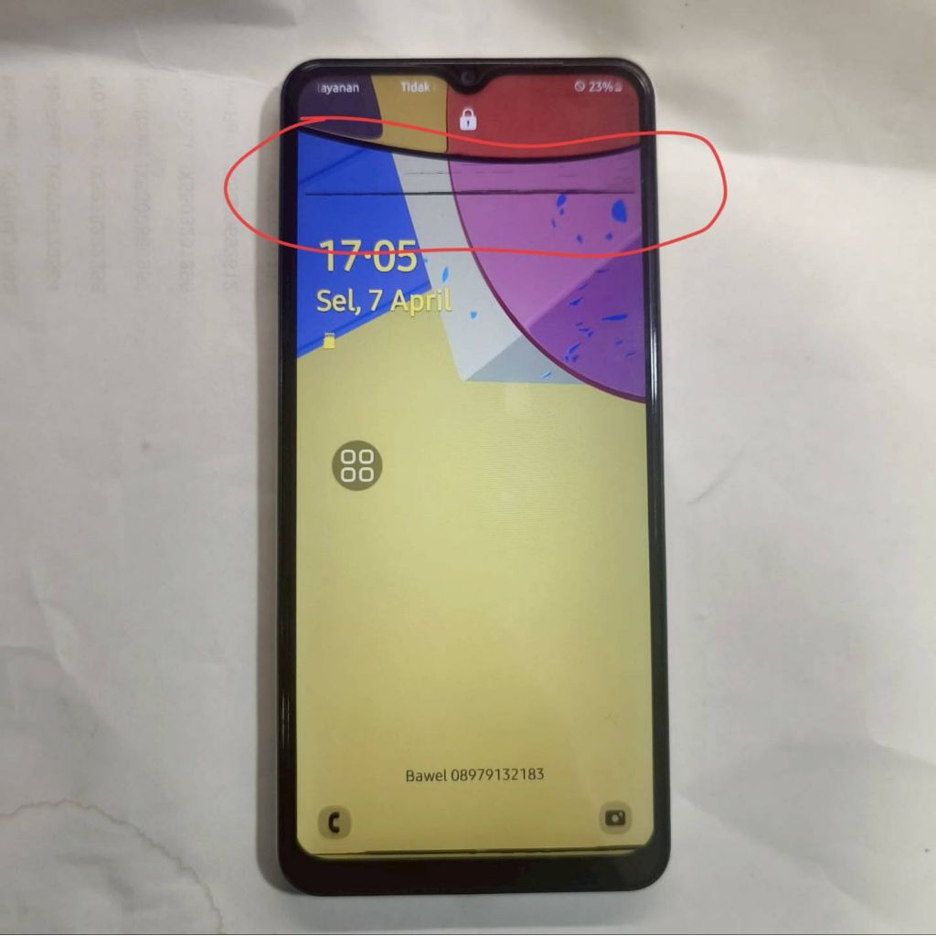 Lcd + Touchscreen Samsung A12 / A125 Original Copotan Minus Baca Deskripsi LCD-632