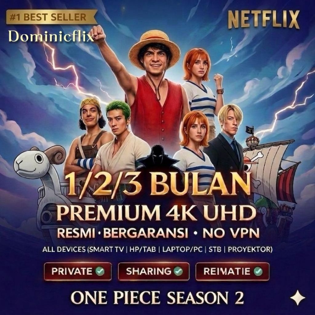 Akun Netflix 1-bulan Premium 4K UHD - Private, Legal, dan Aman all device