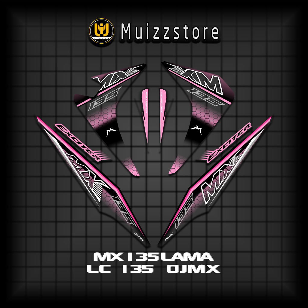 Sticker Transparan MXLama 135 Np19 / Decals LC135 / Stripping Jupiter MX / Variasi MX Viral / Muizz