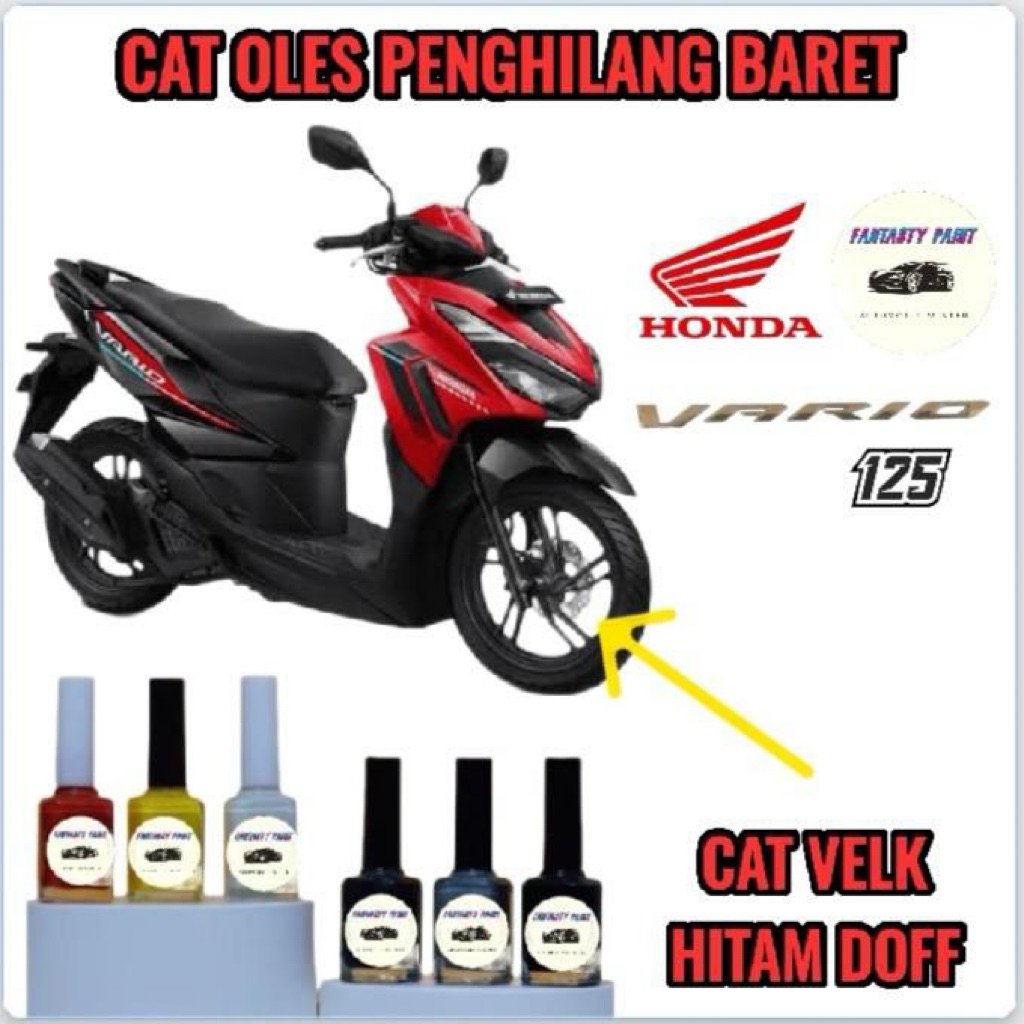 CAT OLES PENGHILANG BARET MOTOR HONDA VARIO 125 ALL NEW 2025 2026 CAT VELK HITAM DOFF