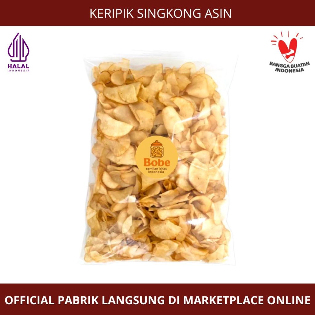 [Toko Kue Bobe] - Keripik Singkong Asin - Snack Kiloan
