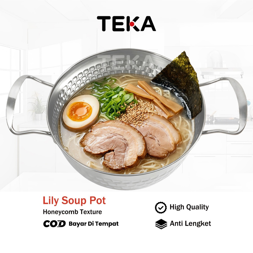 TEKA 18CM 20CM Panci Soup Pot Stainless Steel Tebal PanciSup Serbaguna High Quality Panci Mie / Panc