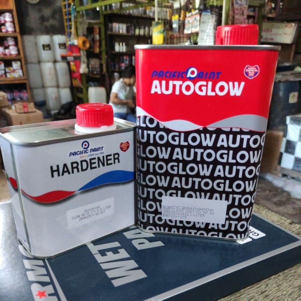 Clear Coat PU autoglow HS2010 1,5 liter, cocok Untuk Mobil Dan Motor Varnish Pernis Clear HS