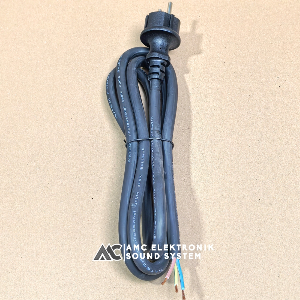 KABEL POWER BUILT UP AMPLIFIER INATECH 3X1,5MM / KABEL POWER BUNTUNG 3X1.5MM / kabel AC power built 