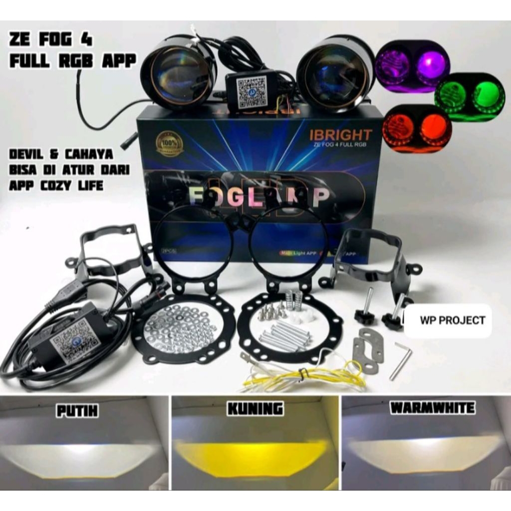 Biled FOFLAMP ZE FOG 4 FULL RGB BILED Foglamp Honda Toyota IBRIGHT