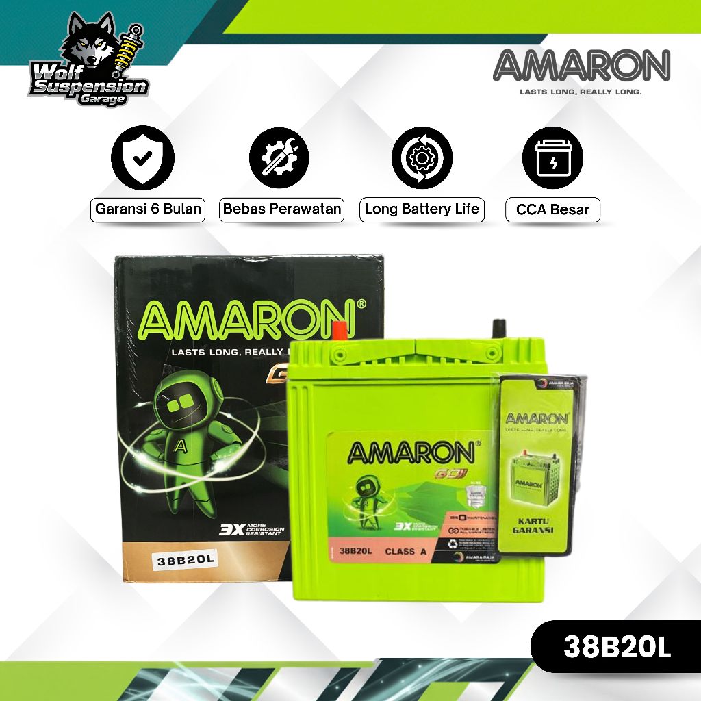 Amaron GO Aki Mobil Daihatsu Rocky NS40ZL / 38B20L 12V / 35Ah Aki Kering