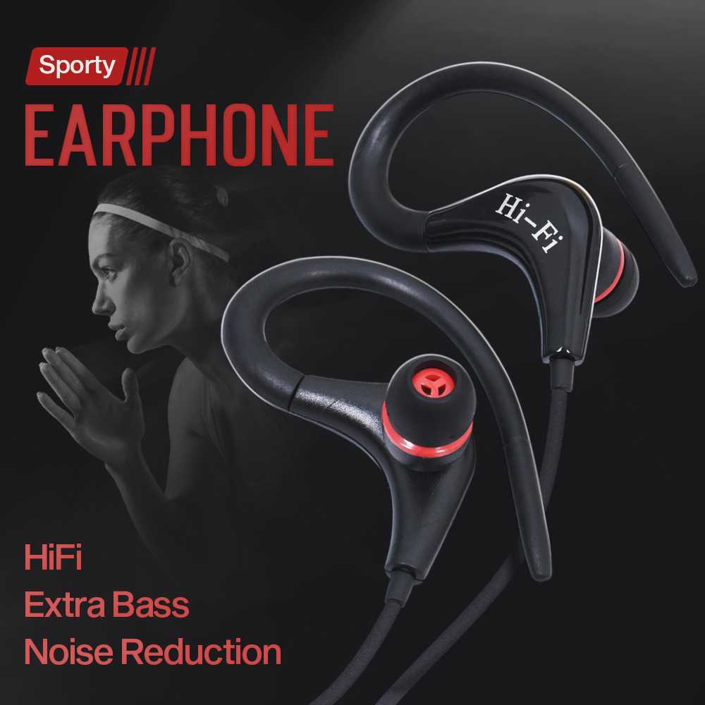 Toka Earphone Sport Extra Bass HiFi Noise Reduction Mic 3.5mm - SF-878