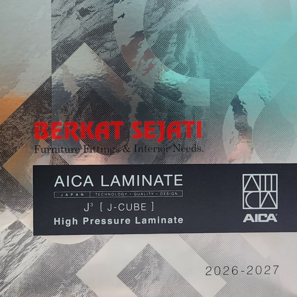 Buku Katalog Sample HPL AICA J-CUBE JCUBE LAMINATE (INTERNATIONAL AICA ASIA COLLECTION)