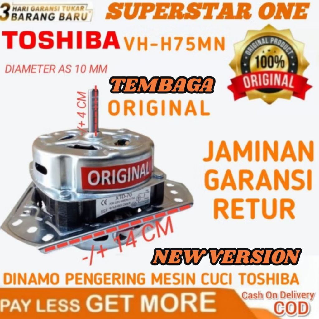 Dinamo spin/pengering mesin cuci toshiba VH-H75MN/VH-H 75 MN