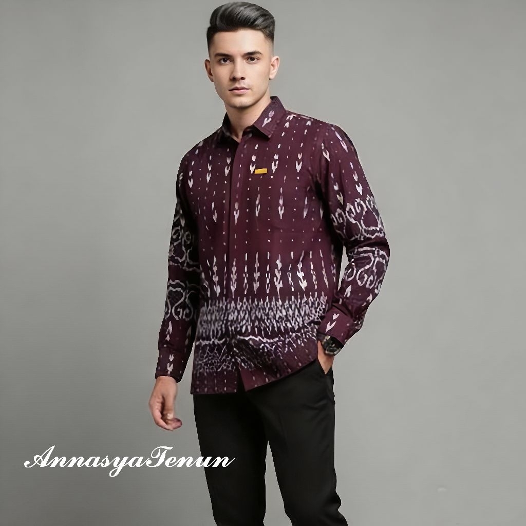 KEMEJA PRIA TENUN ASLI TROSO JEPARA-BAJU TENUN PRIA LENGAN PANJANG DAN PENDEK
