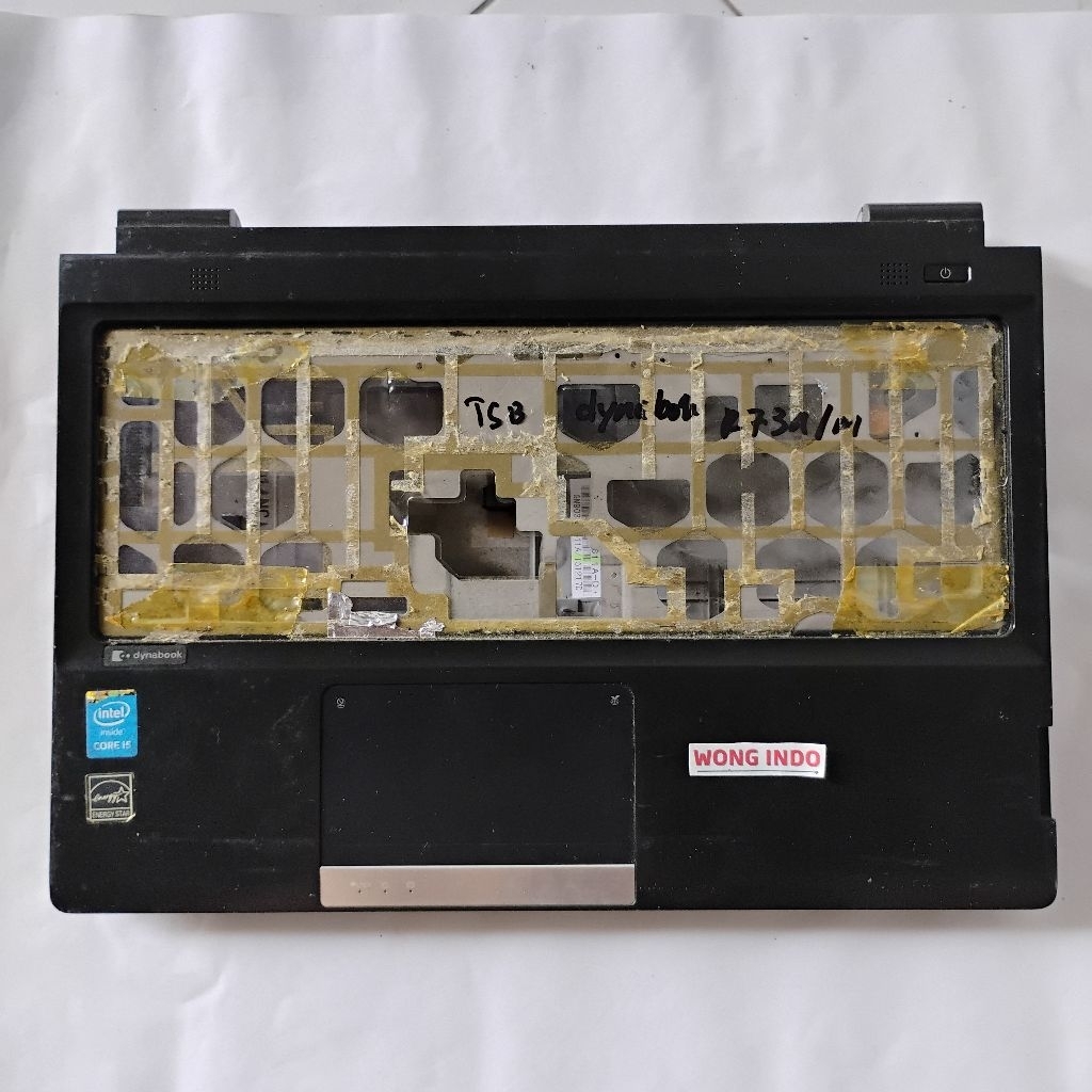 Casing frame keyboard dan casing bawah laptop Toshiba dynabook R734M