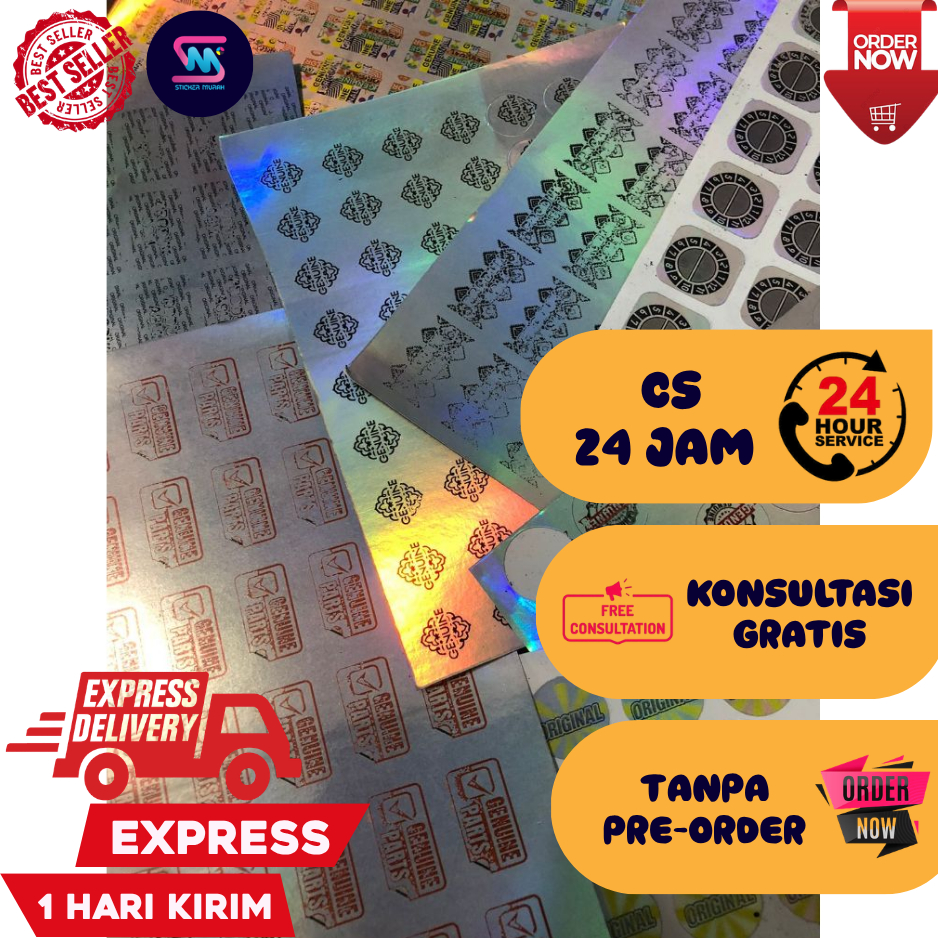 Stiker Segel Hologram Pecah Telur Produk Asli original genuine