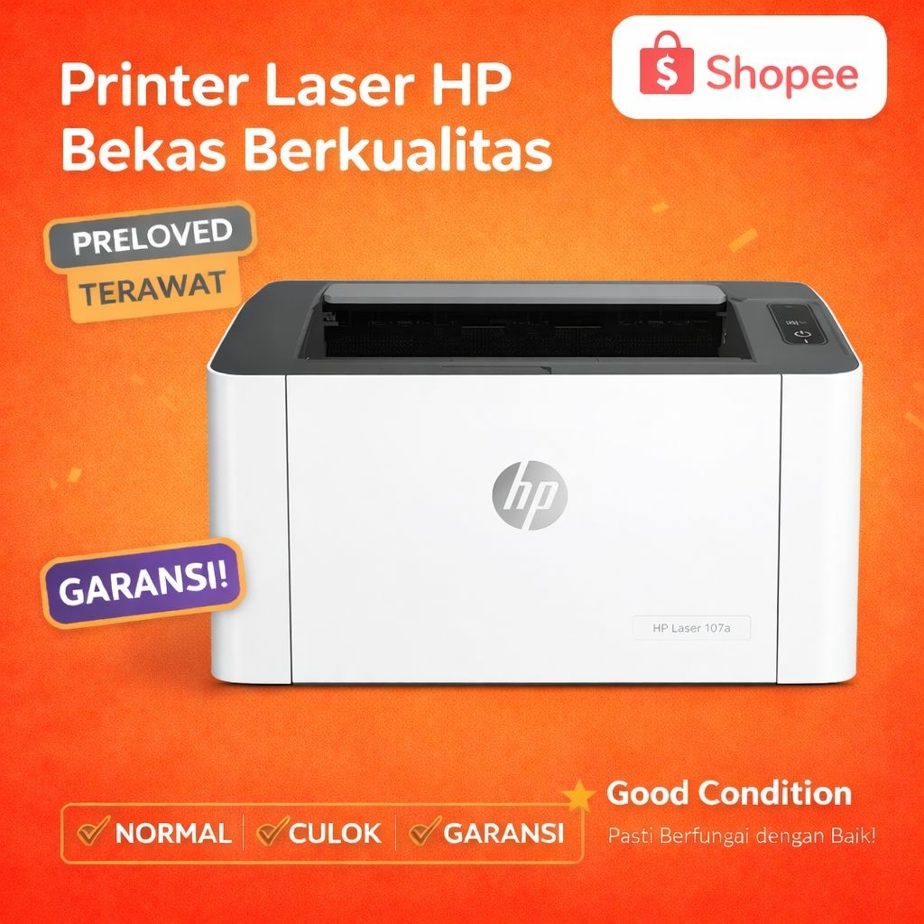 HP LaserJet 107a Second Printer Murah Normal Siap Pakai