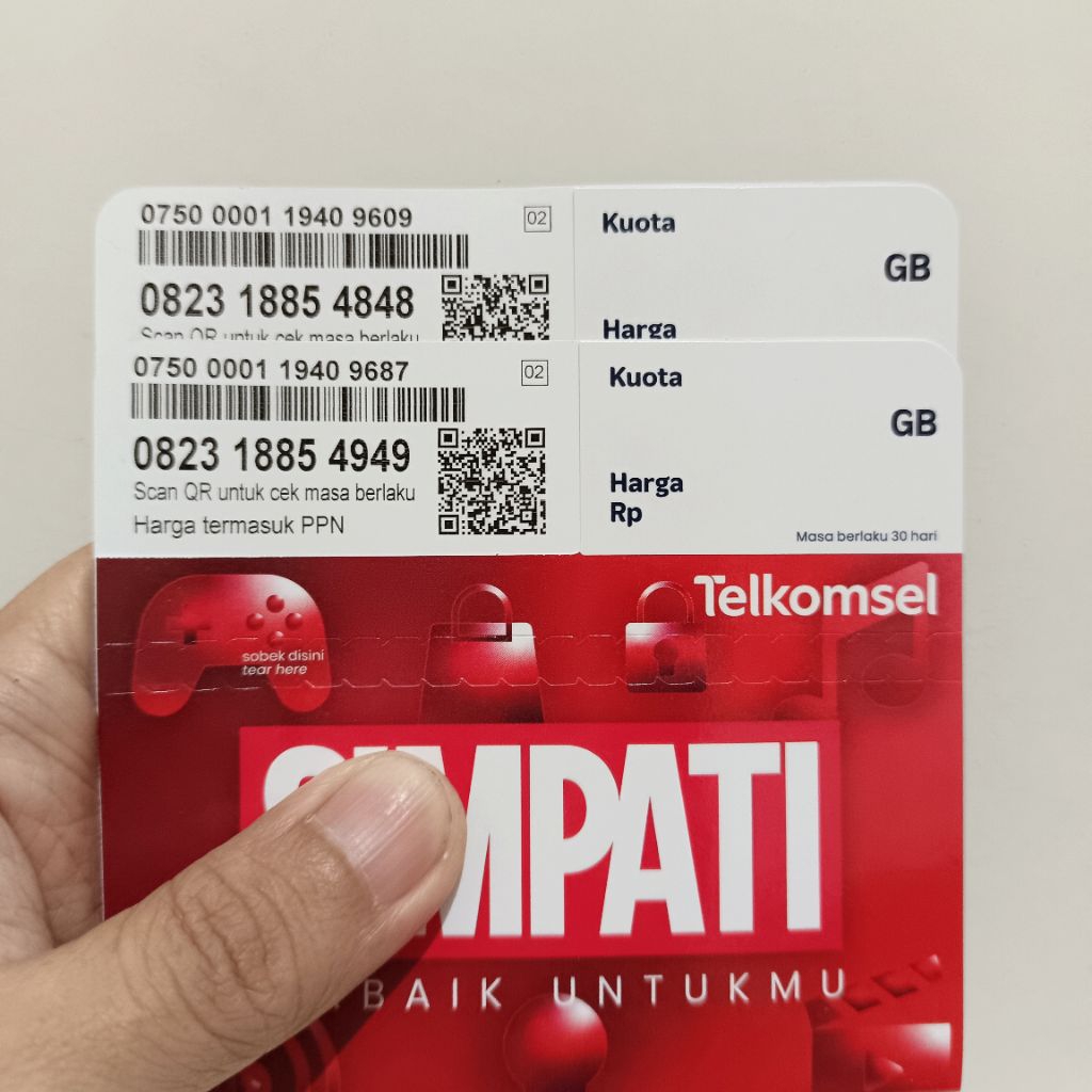 NOMOR CANTIK SIMPATI perdana kuota Telkomsel