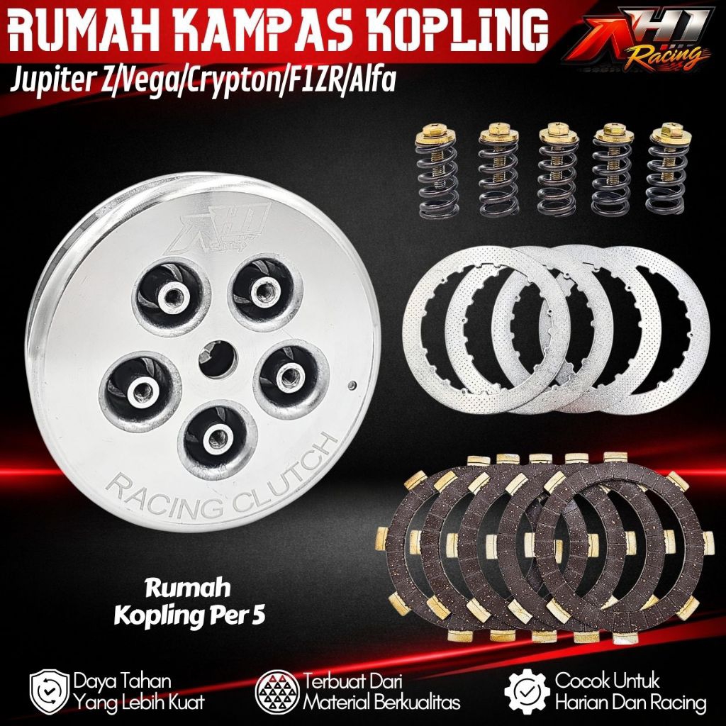 AH1 RUMAH + KAMPAS KOPLING KAKI PER 5 FR 80 JUPITER Z VEGA R F1ZR CRYPTON ALFA  FORCE 1 CLUTCH HOUSE
