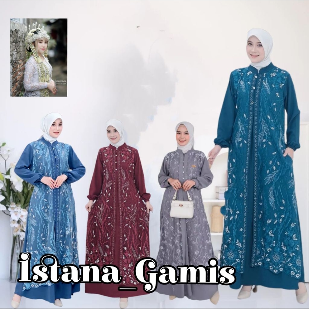 Gamis Idul Adha burkat premium/Gamis Wanita Crinkle airflow/Gamis Maxi panjang Burkat kekinian